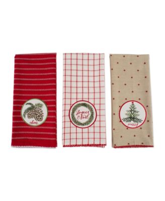 Assorted Noel Embellished Dishtowel Set