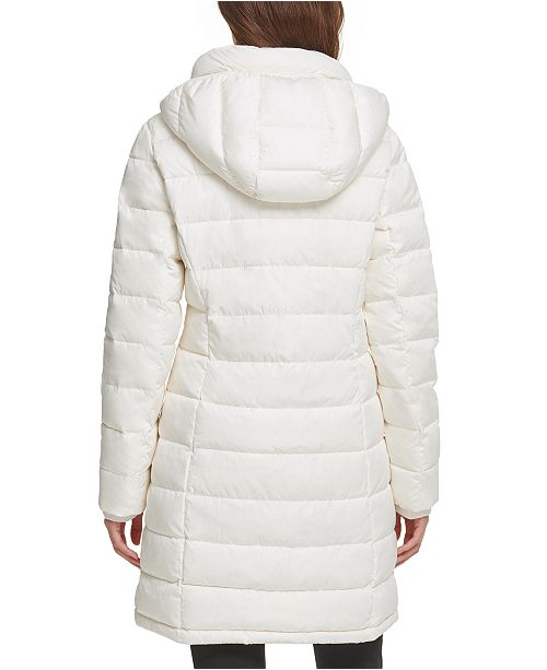 DKNY Asymmetrical Hooded Packable Down Puffer Coat & Reviews - Coats ...