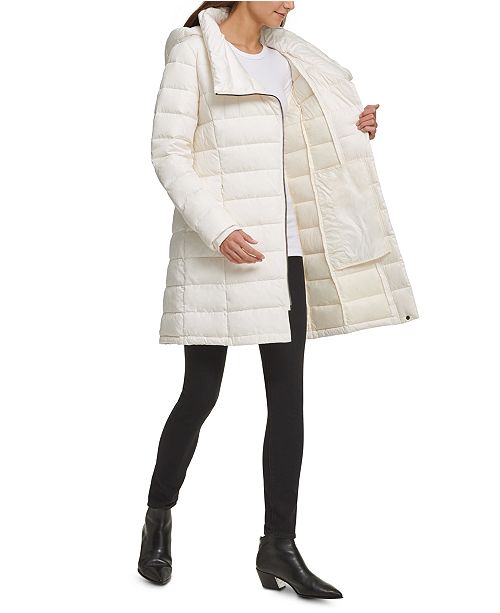 dkny asymmetrical walker coat