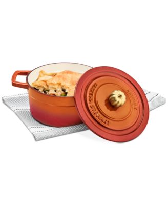 Martha Stewart Collection - 2-Qt. Enameled Cast Iron Dutch Oven with Pumpkin Knob