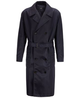 Hugo Boss - Men's Loup Relaxed-Fit Water-Repellent Belted Coat