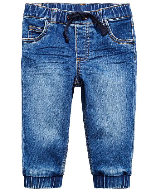 First Impressions Baby Boys Denim Jogger Pants, Created for Macy's