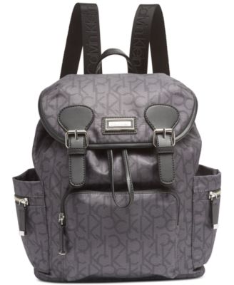 calvin klein double buckle backpack