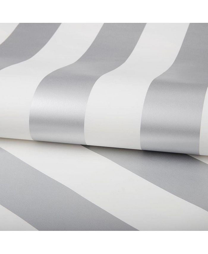 Graham & Brown - Silver Stripe Wallpaper