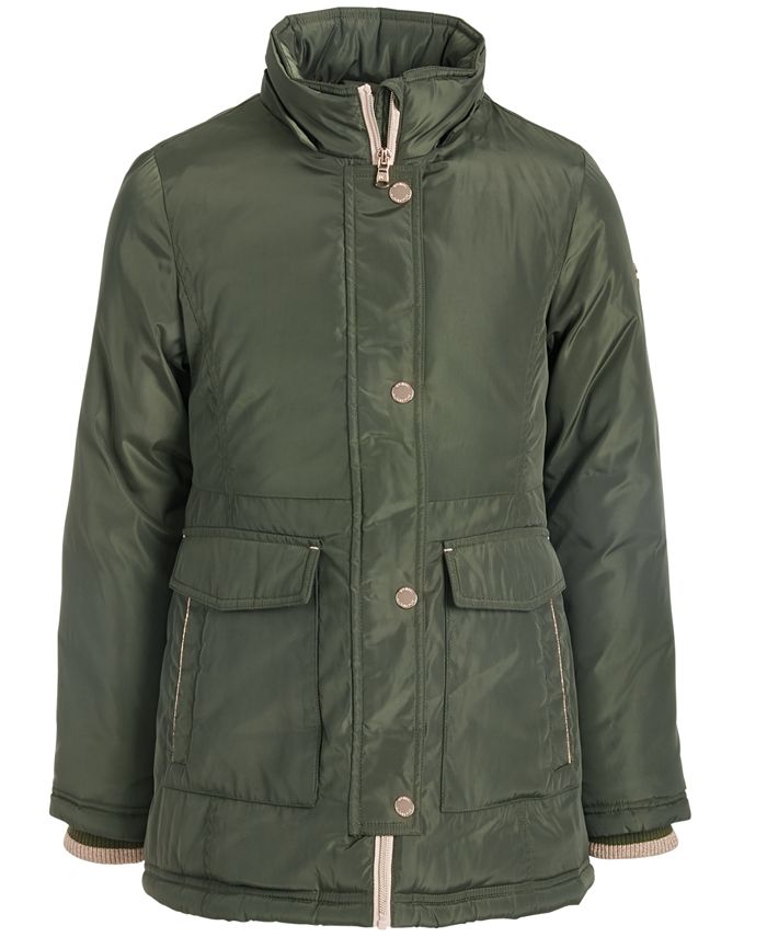 Michael Kors Big Girls Hooded FauxFurTrim Snorkel Jacket Macy's