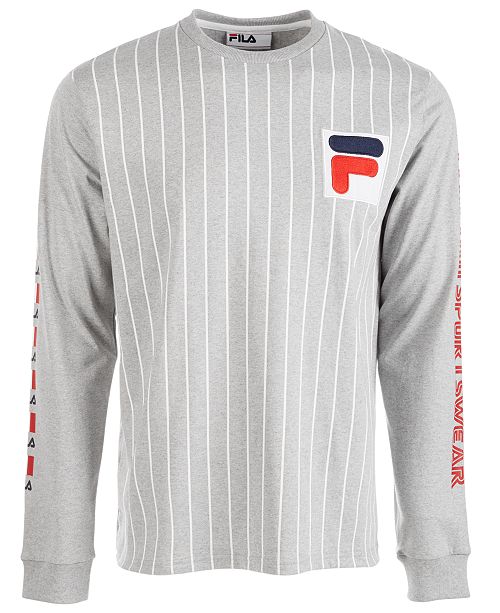 Fila Men S Tobias Logo Graphic Long Sleeve T Shirt Reviews T