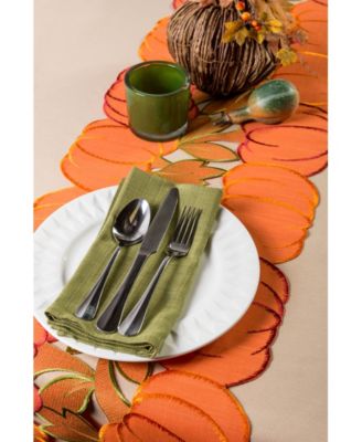 Embroidered Pumpkins Table Runner
