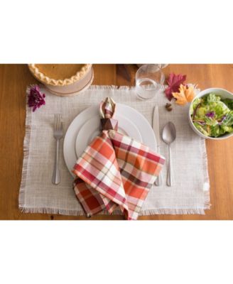 Pumpkin Spice Plaid Napkin, Set of 6
