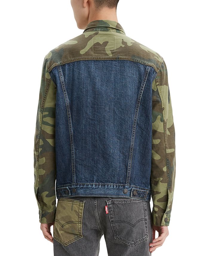 Levi's Men's Camo Color-block Denim Jacket - Macy's