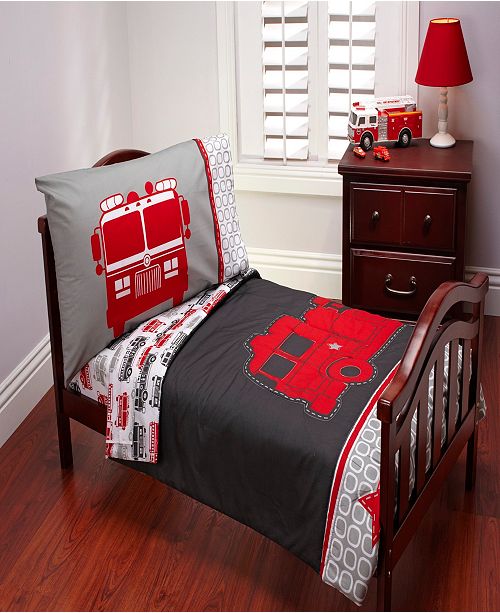 Carter S Fire Truck 4 Piece Toddler Bedding Set Reviews Bed In