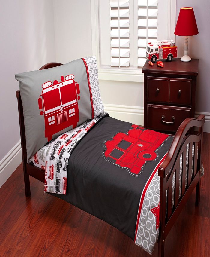 NoJo Carter's Fire Truck 4Piece Toddler Bedding Set Macy's
