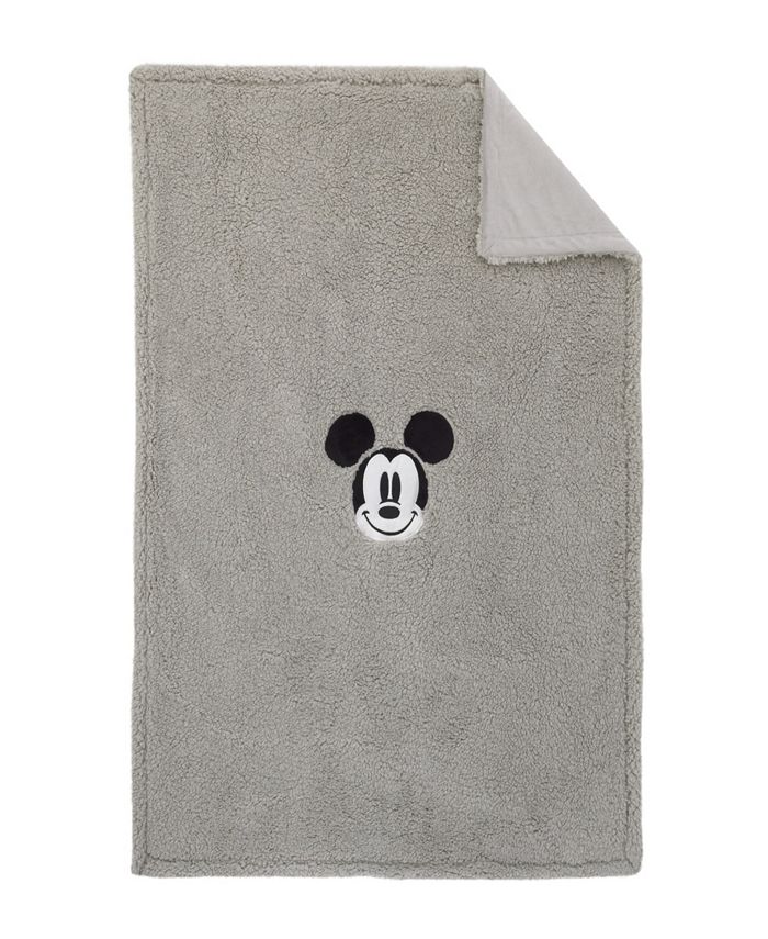 Disney Mickey Mouse Sherpa Blanket with Applique Macy's