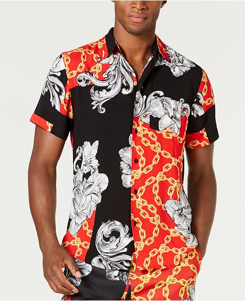 Reason Men S Chain Link Woven Shirt Reviews Casual Button