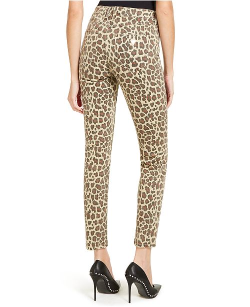 GUESS Leopard-Print Skinny Jeans & Reviews - Jeans - Juniors - Macy's