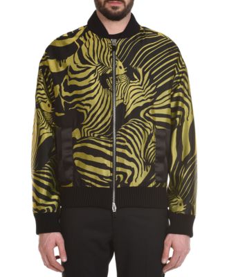 Just Cavalli - Men's Jacquard Zebra Print Bomber Jacket