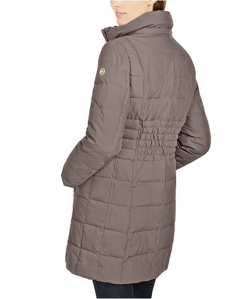 Michael Kors Hooded Faux Fur Trim Down Puffer Coat Created For