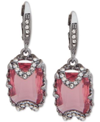 Jenny Packham - Hematite Crystal & Stone Drop Earrings