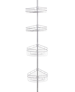 Kenney 4-Tier Spring Tension Shower Corner Pole Caddy with Razor Holder Bedding