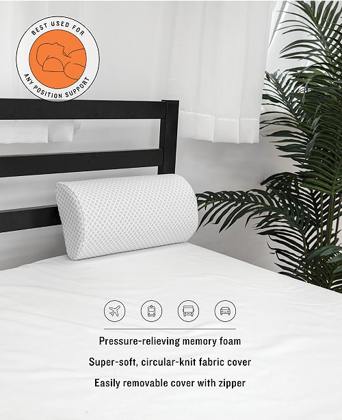 Sensorpedic On The Go Gel Infused Memory Foam Bolster Pillow