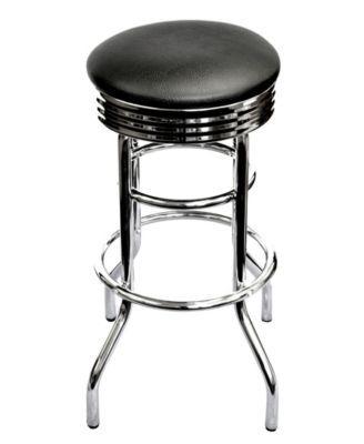 Photo 1 of **1 IS DAMAGED**  Trinity Chrome Swivel Stool, 2 Pack Assembled