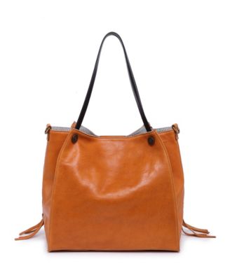 Daisy Large Leather Crossbody Tote Bag