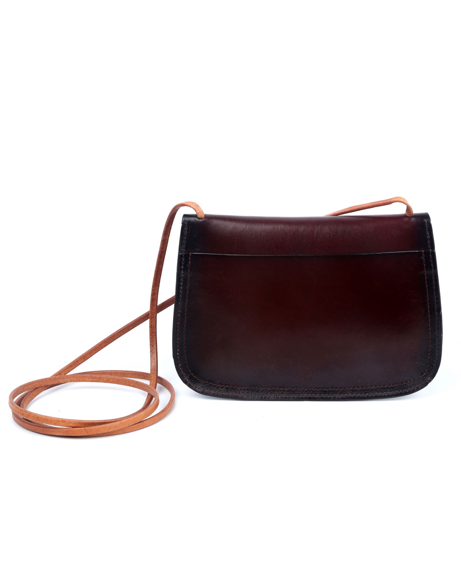 Ada Small Leather Pushlock Crossbody Bag