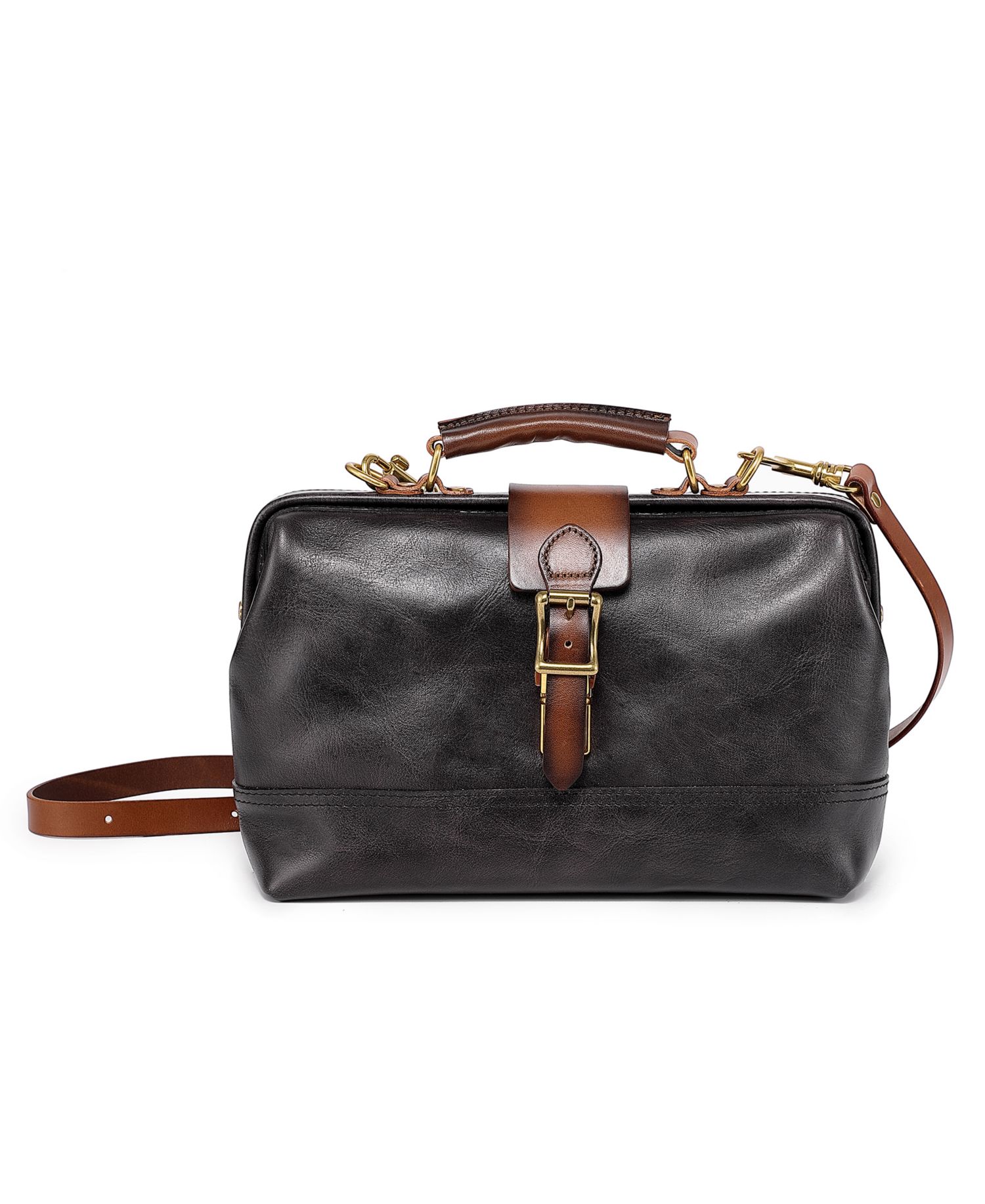 Doctor Small Leather Crossbody Satchel Bag