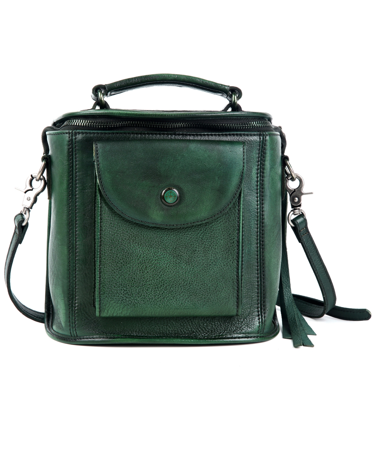 Isla Leather Crossbody Bag - Green