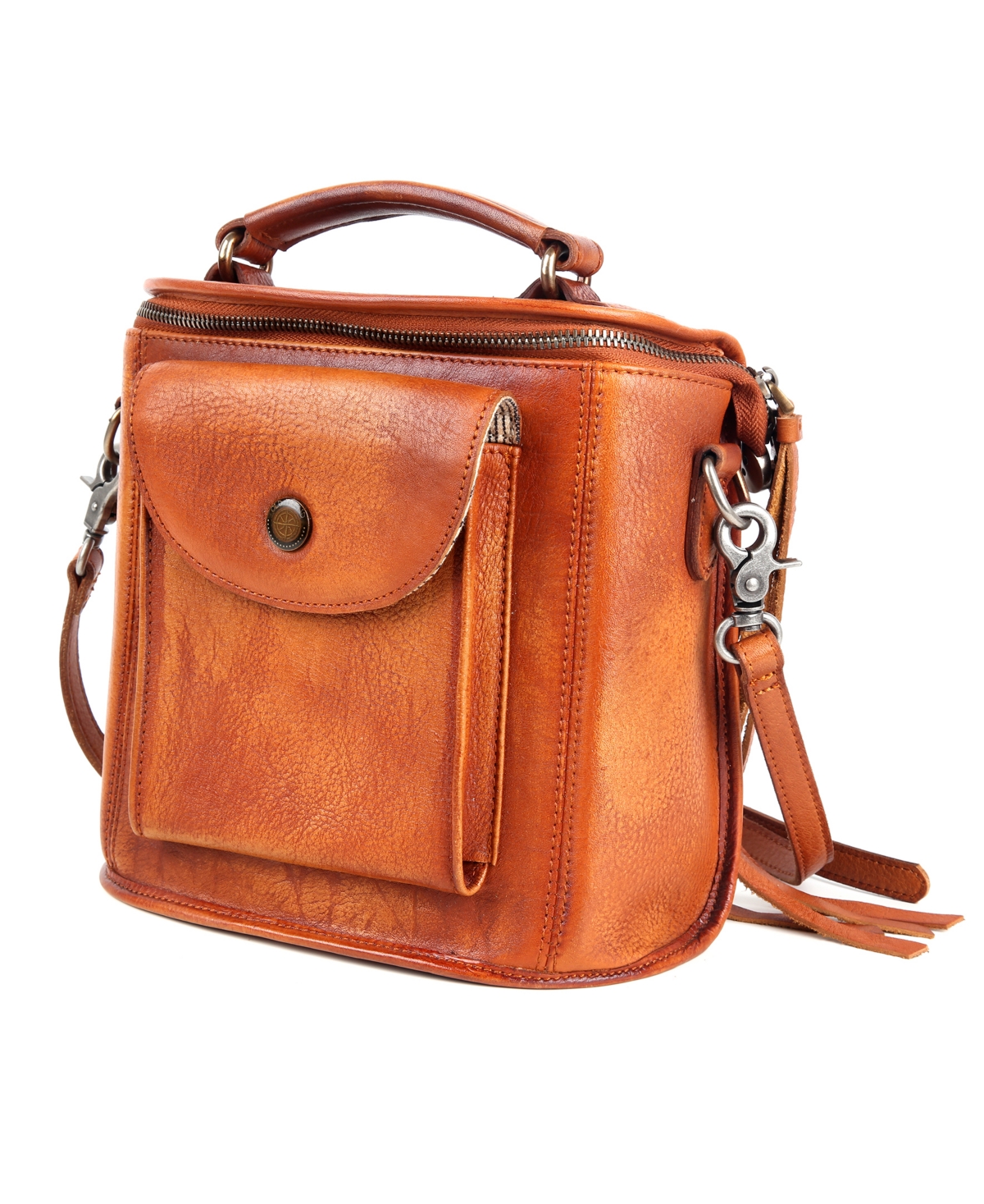 Isla Leather Crossbody Bag - Chestnut