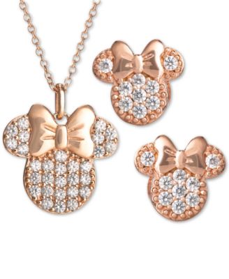 disney earrings and necklace set