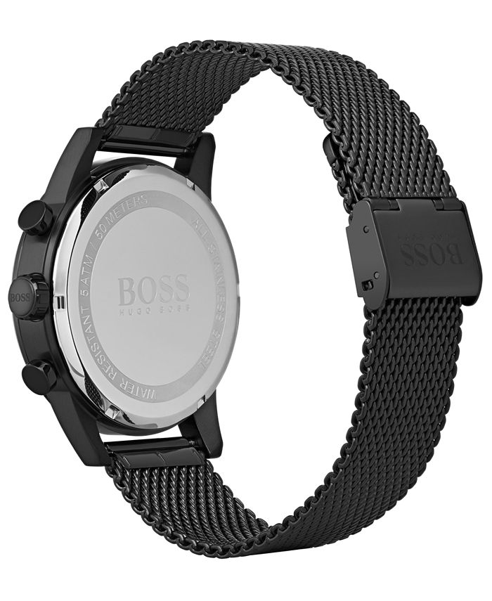 Boss black mesh watch Outlet