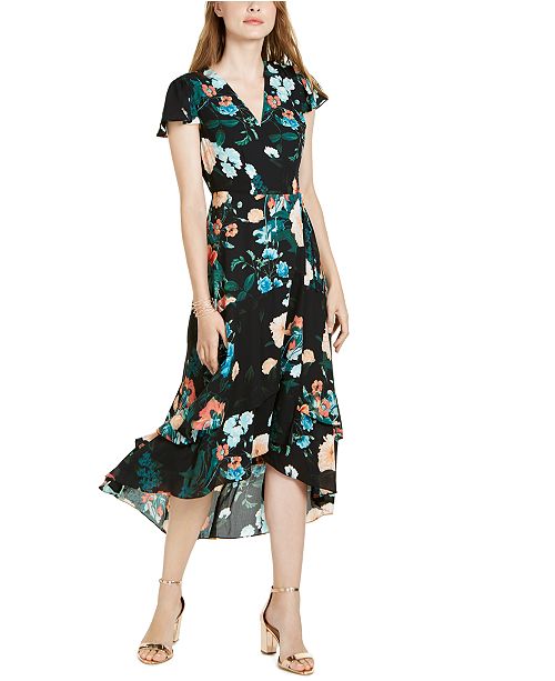 Inc Flutter Sleeve Wrap Maxi Dress Created For Macy S