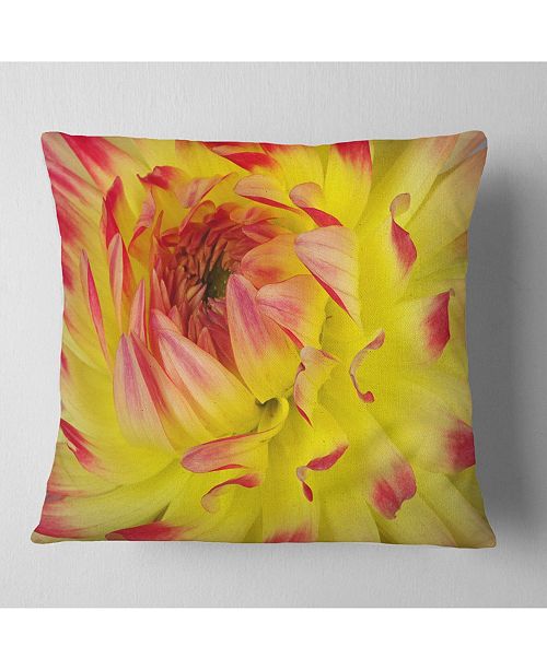 Design Art Designart Smooth Yellow Red Flower Petals Floral Throw