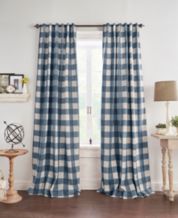 Farmhouse Living Buffalo Check Kitchen Tier Window Curtain Set of 2 - 30 x  36 - Gray/White - Elrene Home Fashions