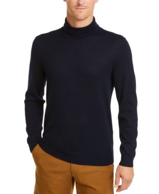 Men's Merino Wool Blend Turtleneck Sweater, Created for Macy's 