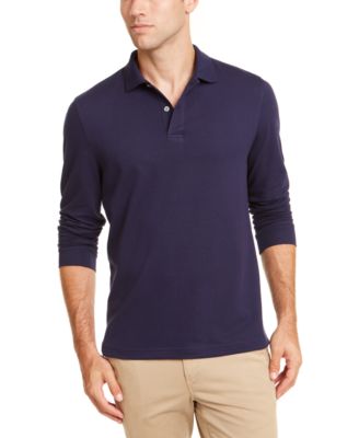 macy's men's long sleeve polo shirts