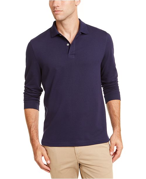 Club Room Men S Long Sleeve Polo Shirt Created For Macy S