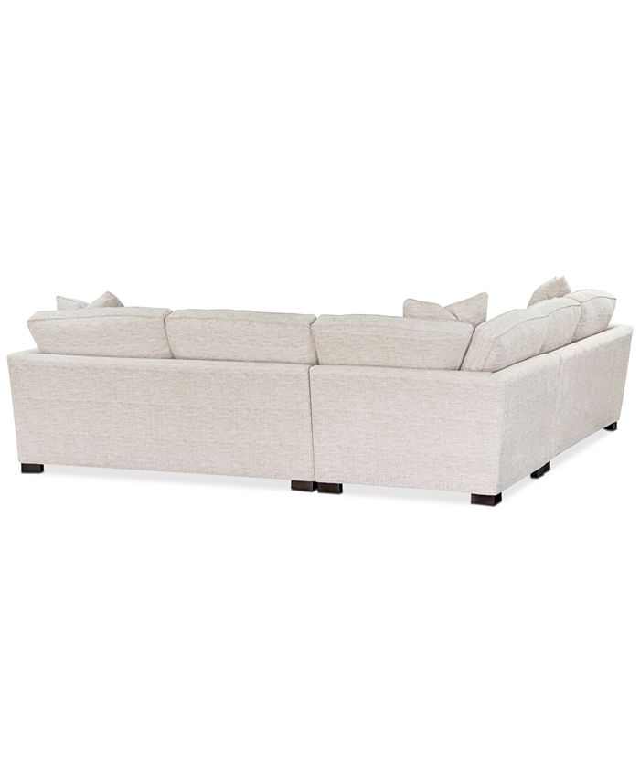 Furniture - Juliam 3-Pc. Fabric "L" Shape Sectional Sofa