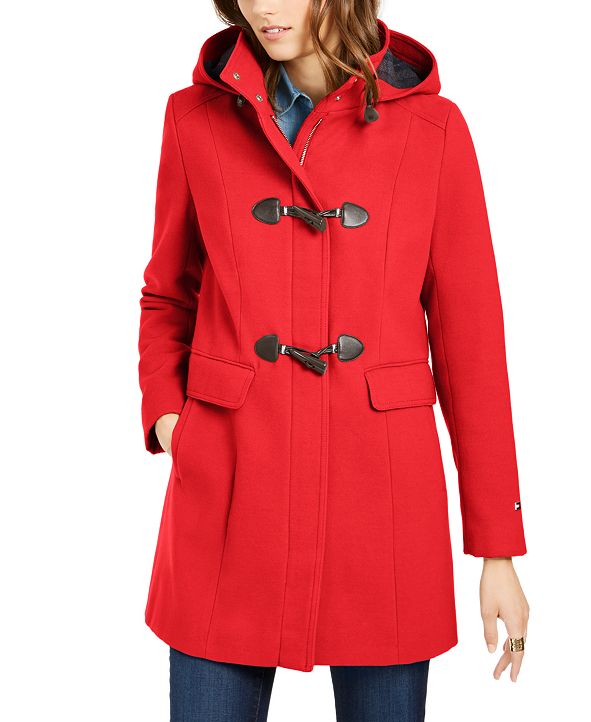 Tommy Hilfiger Hooded Coat, Created for Macy's & Reviews - Coats ...
