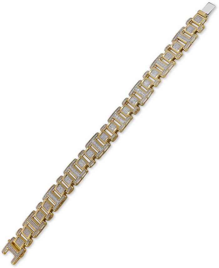 Macy's - Men's Diamond Link Bracelet (2-1/2 ct. t.w.) in 10k Gold