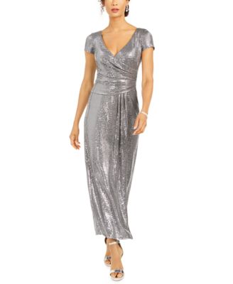 macy's silver dress