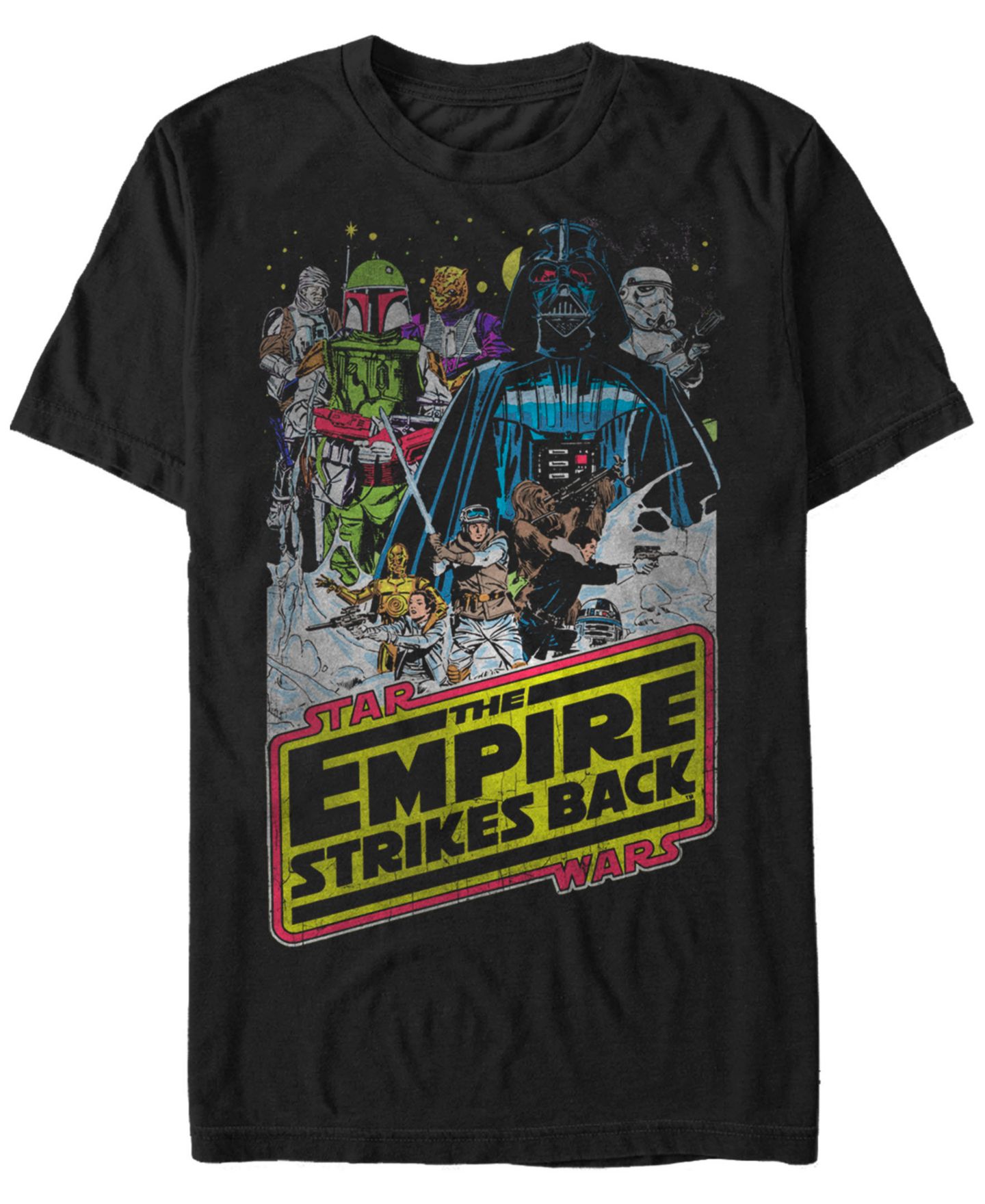 Мужская футболка Fifth Sun Star Wars Classic Empire Strikes Back Short Sleeve, цвет: Чёрный — фото 1