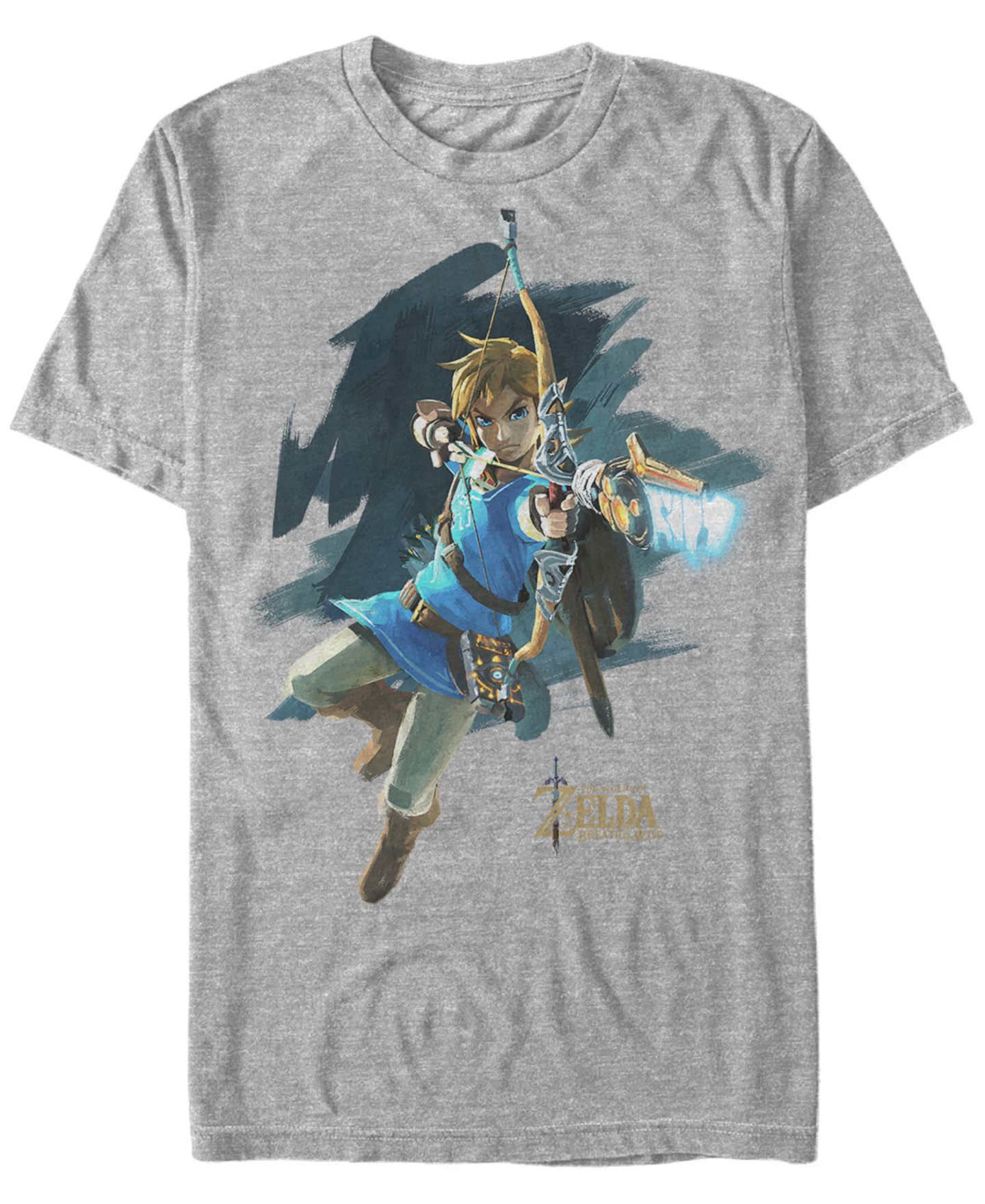 Мужская футболка Fifth Sun Nintendo Legend of Zelda Breath of The Wind Links Jump Shot Short Sleeve, цвет: Athletic H — фото 1