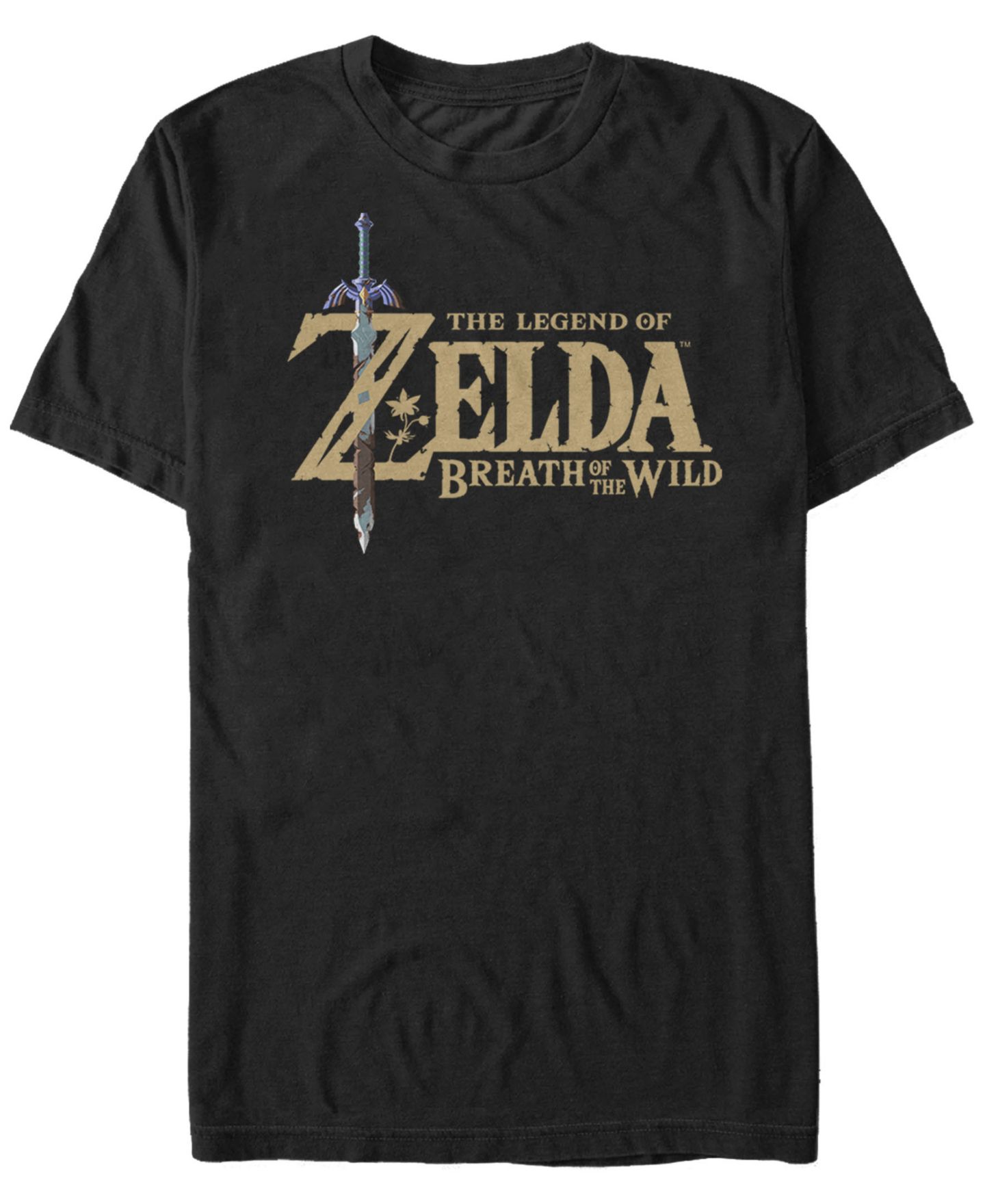 Мужская футболка Fifth Sun Nintendo Legend of Zelda Breath of The Wind Logo Short Sleeve, цвет: Чёрный — фото 1