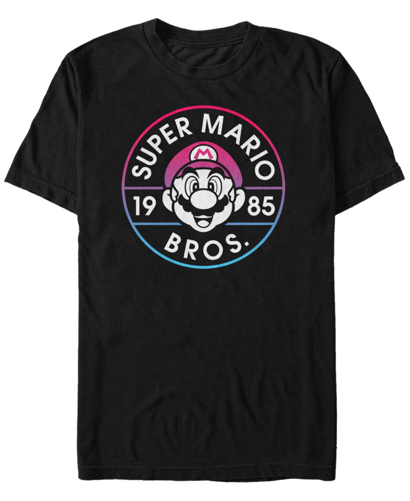 Мужская футболка Fifth Sun Nintendo Super Mario Gradient Logo Short Sleeve, цвет: Чёрный — фото 1