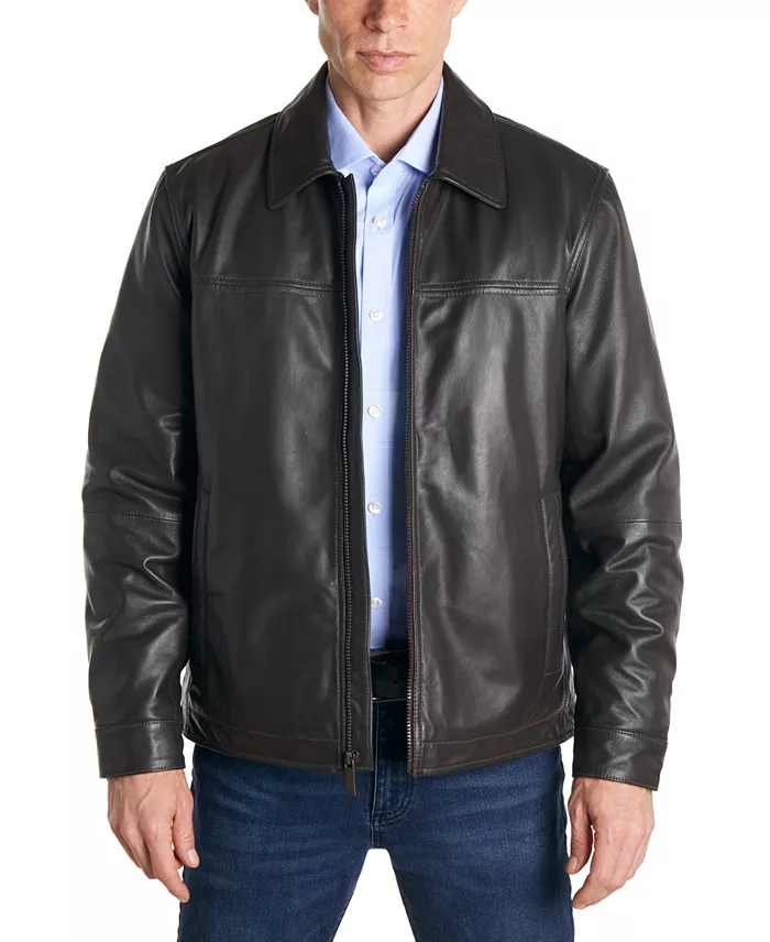 Men's Classic Leather Jacket - thumbnail 4