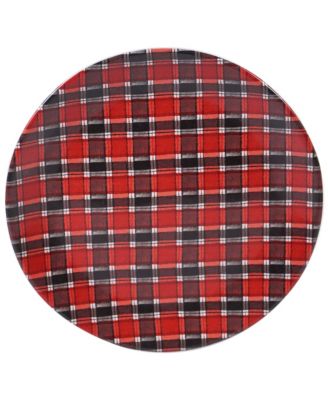 Сертифицированное международное круглое блюдо с акварельным снеговиком