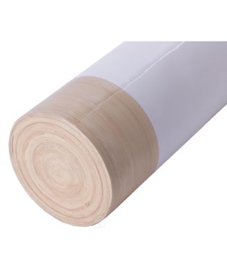 Cylinder Shaped Tall Spun Bamboo Floor Vase Glossy Lacquer Bamboo, Small