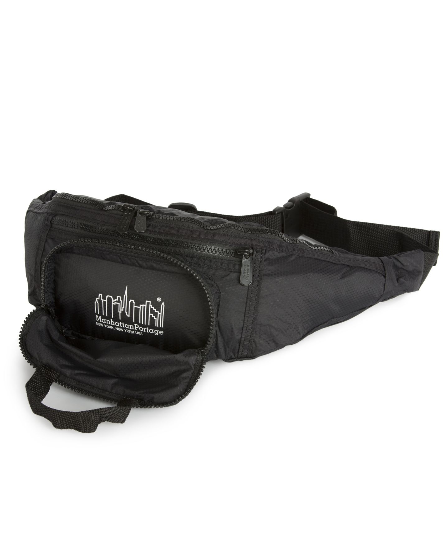 Женская сумка Manhattan Portage Packable Alleycat Waist, цвет: Чёрный — фото 2