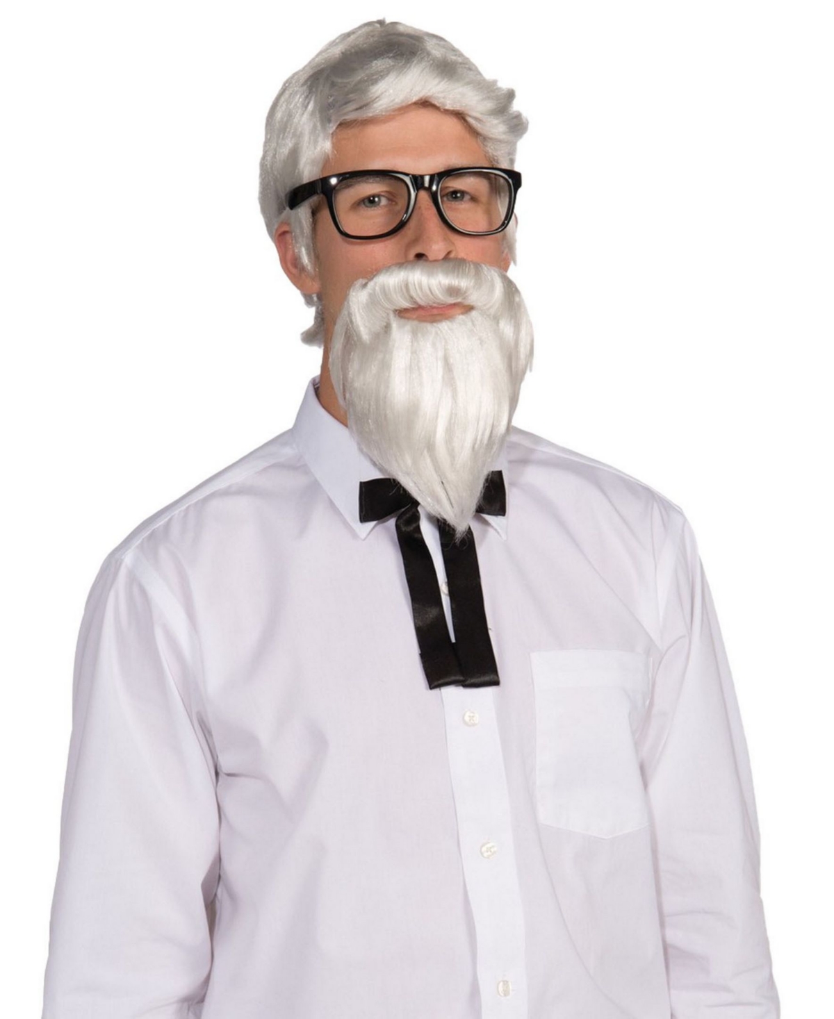 Adult Colonel Wig and Beard - White